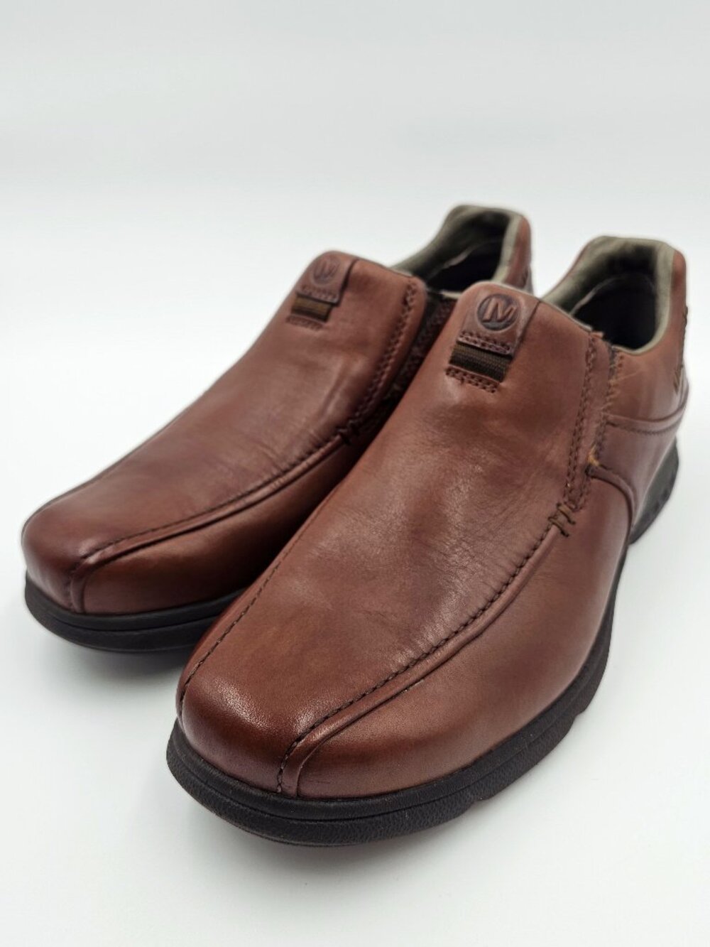Merrell Leather Slip-On Mahogany Casual Oxford Loafer Men Size 10.5- NEW